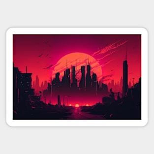 Cyberpunk City Magnet